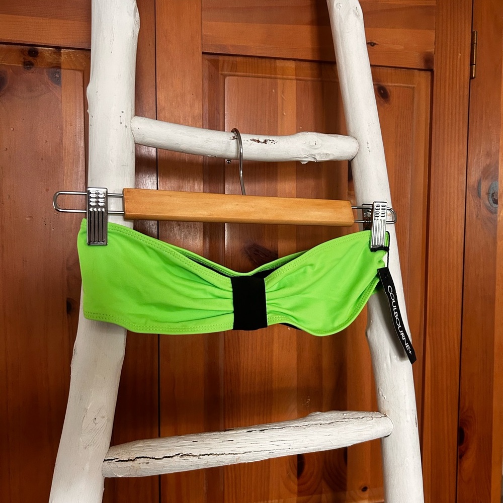 Coulbourne Bandeau bikini top neon